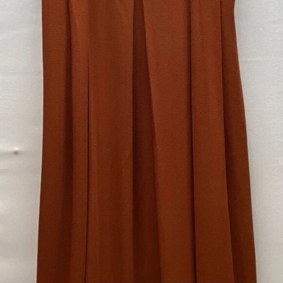 Who What Wear Dress Women's XS Halter Tank Summer Firey Brown Flowy Chiffon NWT - Picture 3 of 15